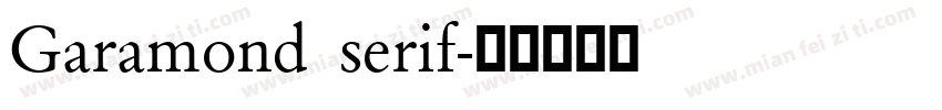 Garamond serif字体转换